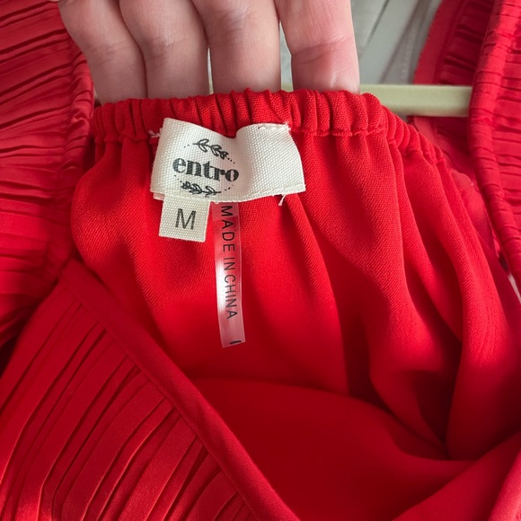 Entro Red Ruffle Dress - Picture 3 of 5